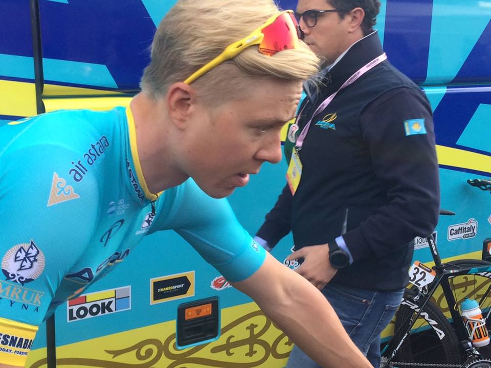 Riccardo Volpe con Garmin alla Milano - Sanremo