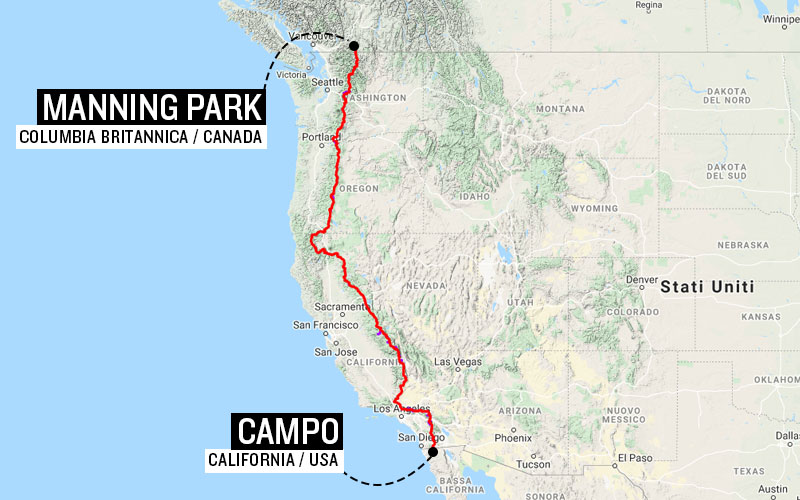 mappa pacific crest trail