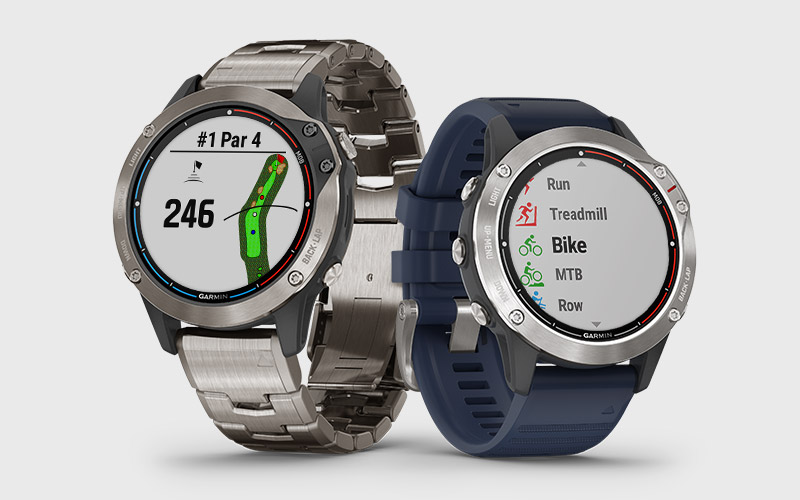 quatix 6 titanium app sport e golf
