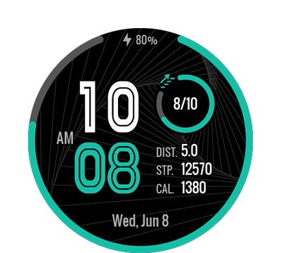 infinite geometry watchface digitale garmin connect